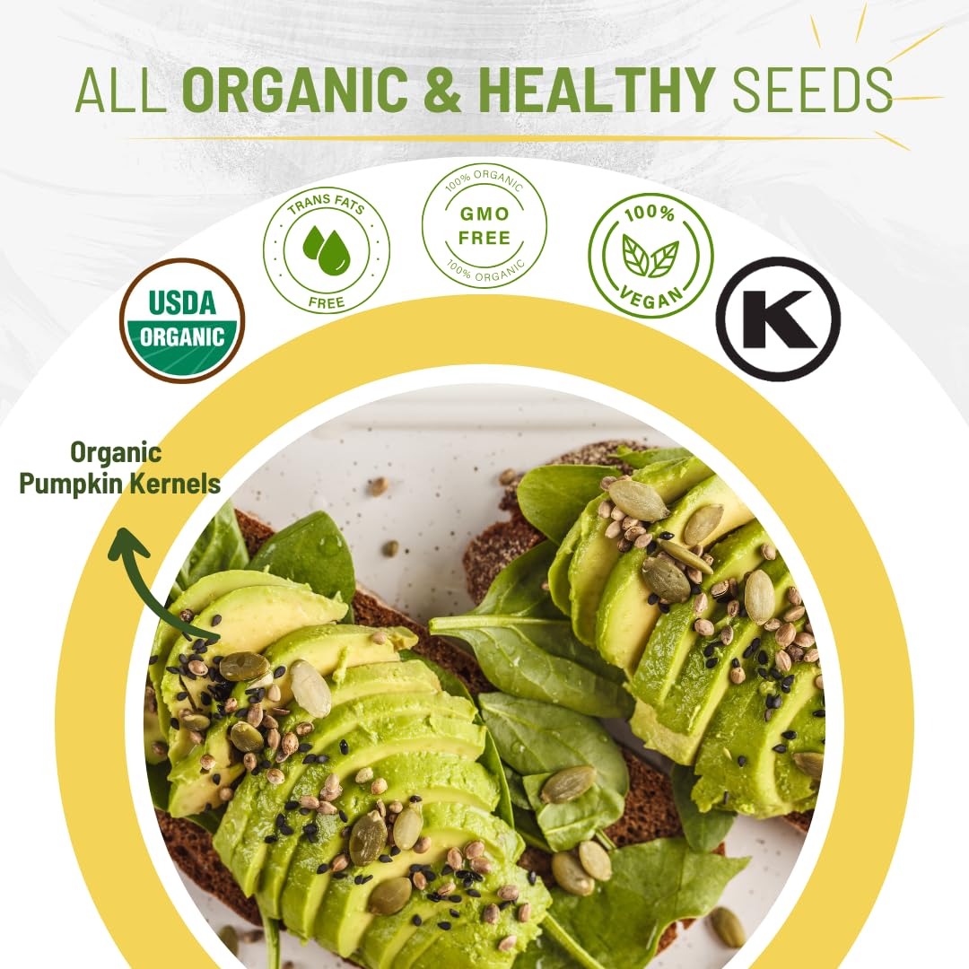 Sunbest Natural Organic Raw Pumpkin Seeds closeup shelled for nutritious snacking