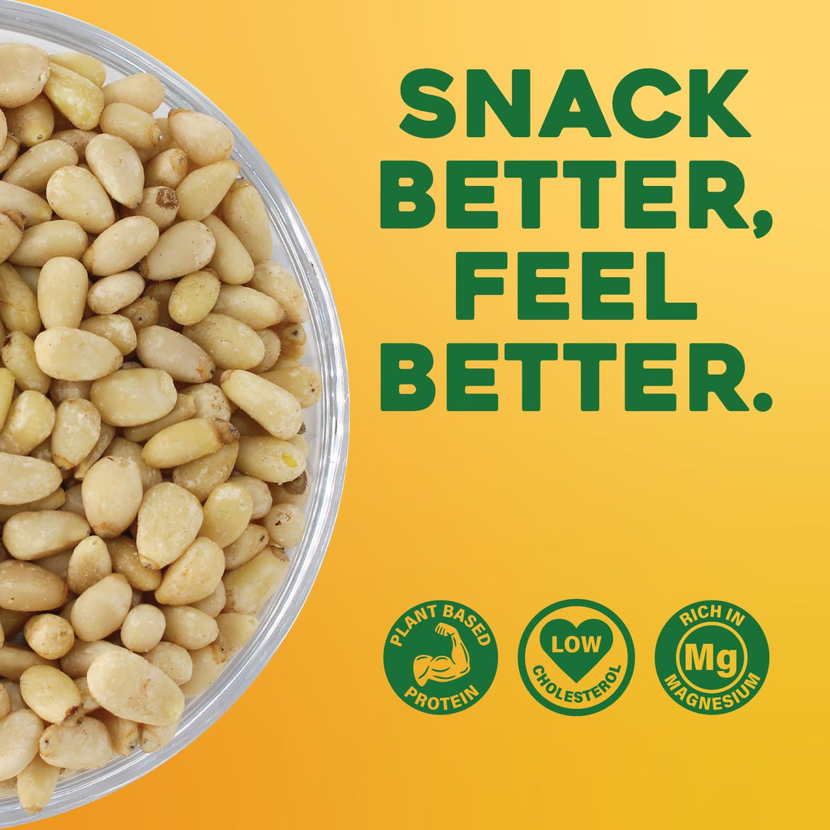 SUNBEST NATURAL pine nuts in pesto; boosts creaminess and aroma.