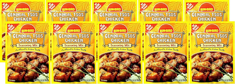 Sunbird General Tso's chicken seasoning packets for quick, authentic home cooking