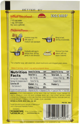 Sunbird Mix Soup Egg Drop serving bowl highlights comforting flavors for busy weeknights