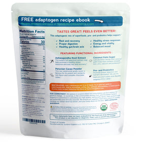 Sunbird Organics ashwagandha powder jar closeup, convenient daily mood balance
