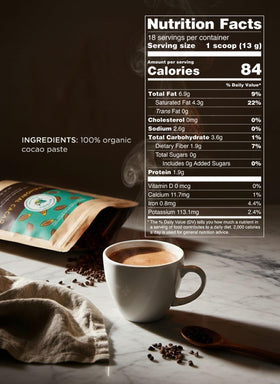 Sunbird Organics Asháninka-partner cacao emphasizes transparent origin and rainforest guardianship.