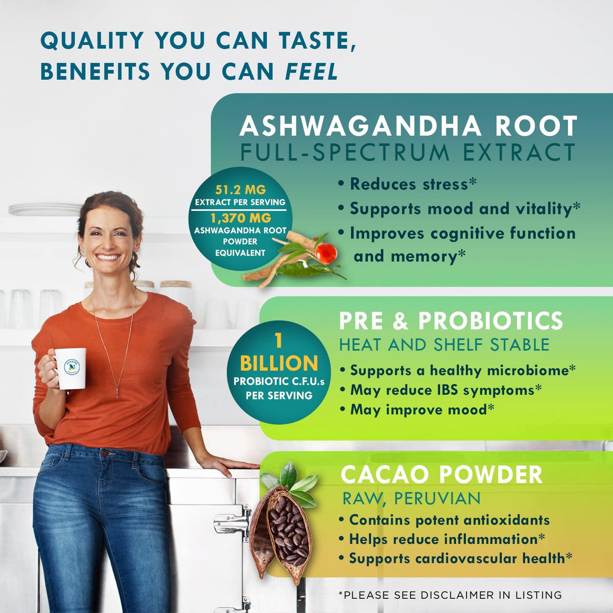 Sunbird Organics organic cacao powder bowl, rich flavor for cozy hot chocolate moments
