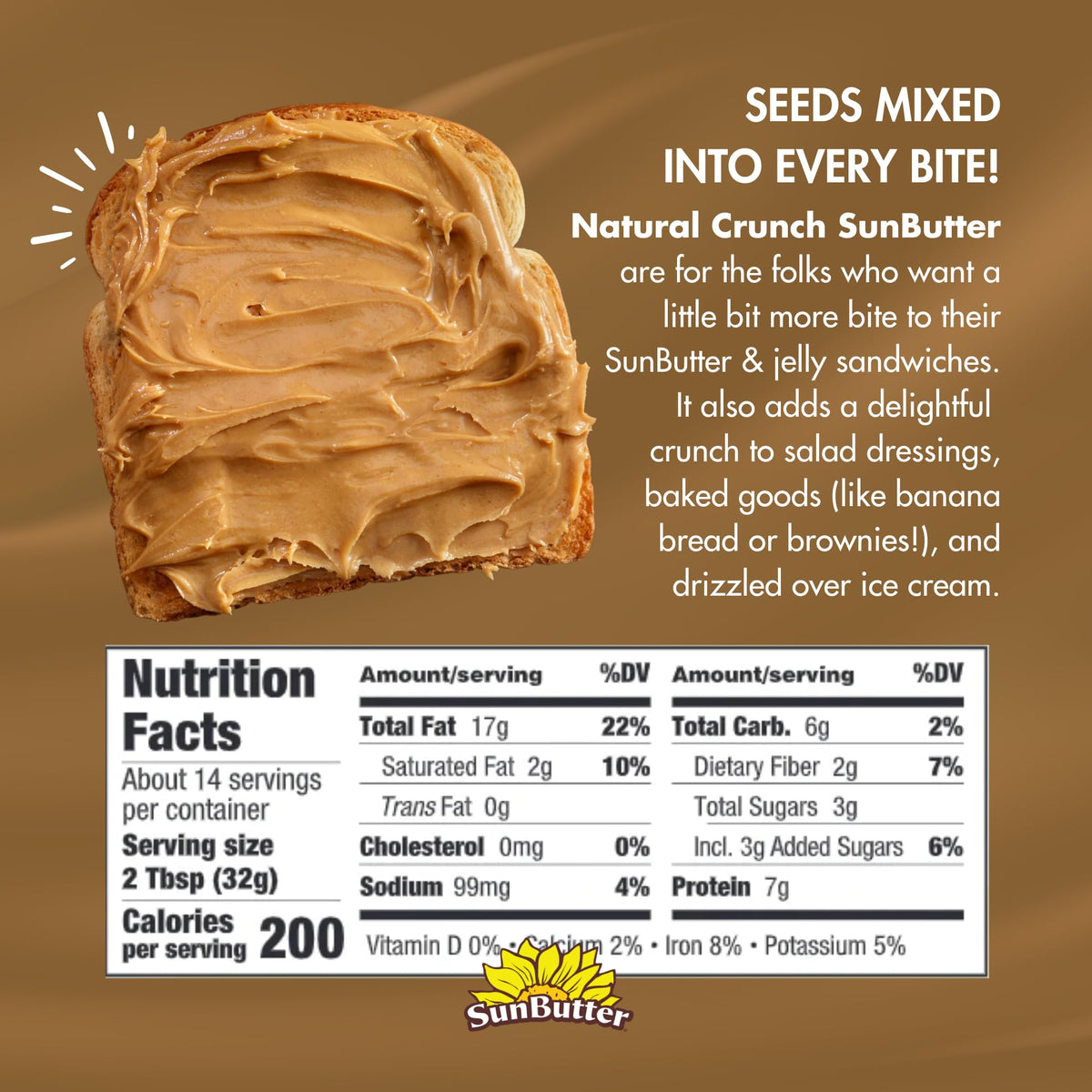 SunButter Crunch on toast demonstrates allergen-free flavor ideal for school lunches