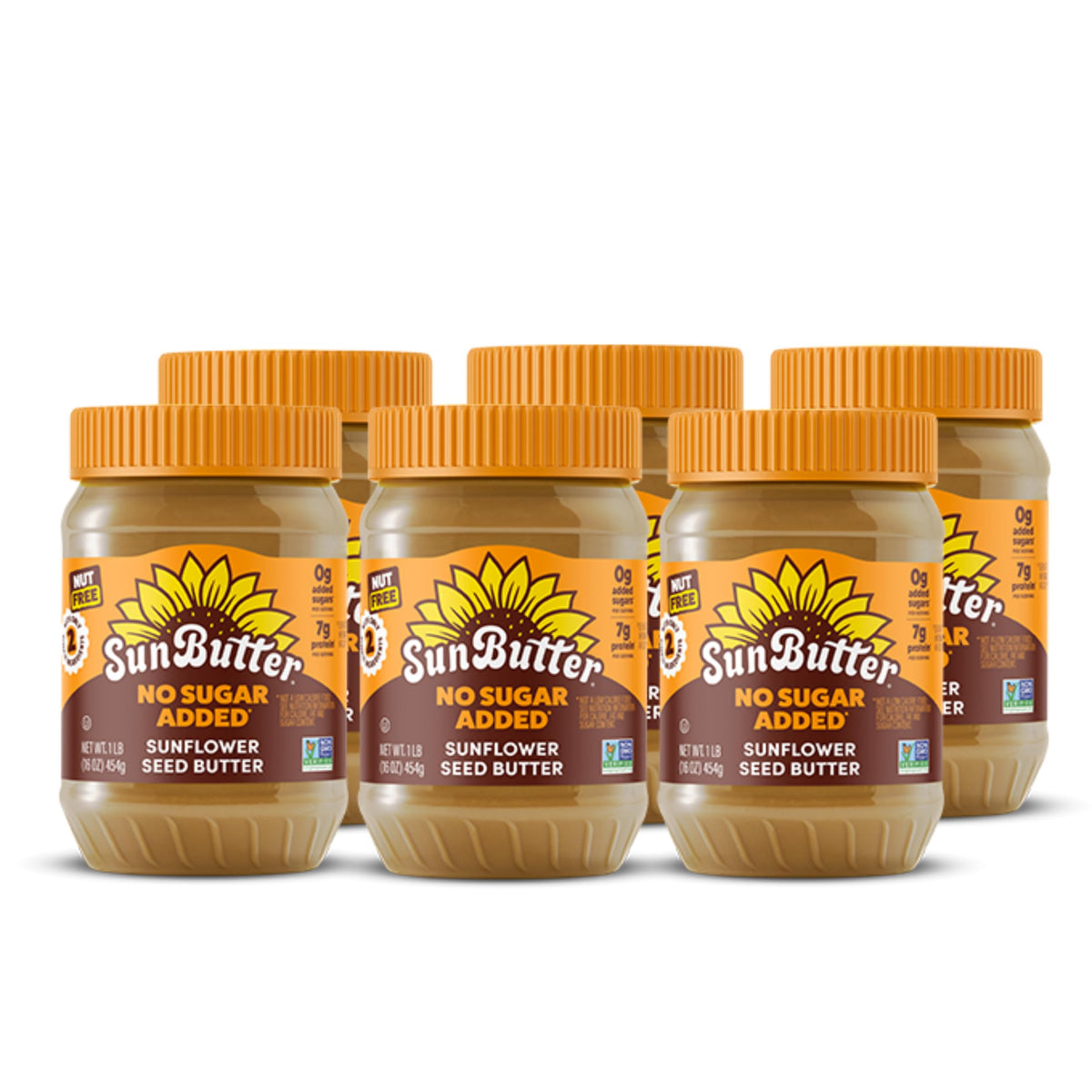 SunButter no sugar added sunflower seed butter jar showing protein-rich snack option
