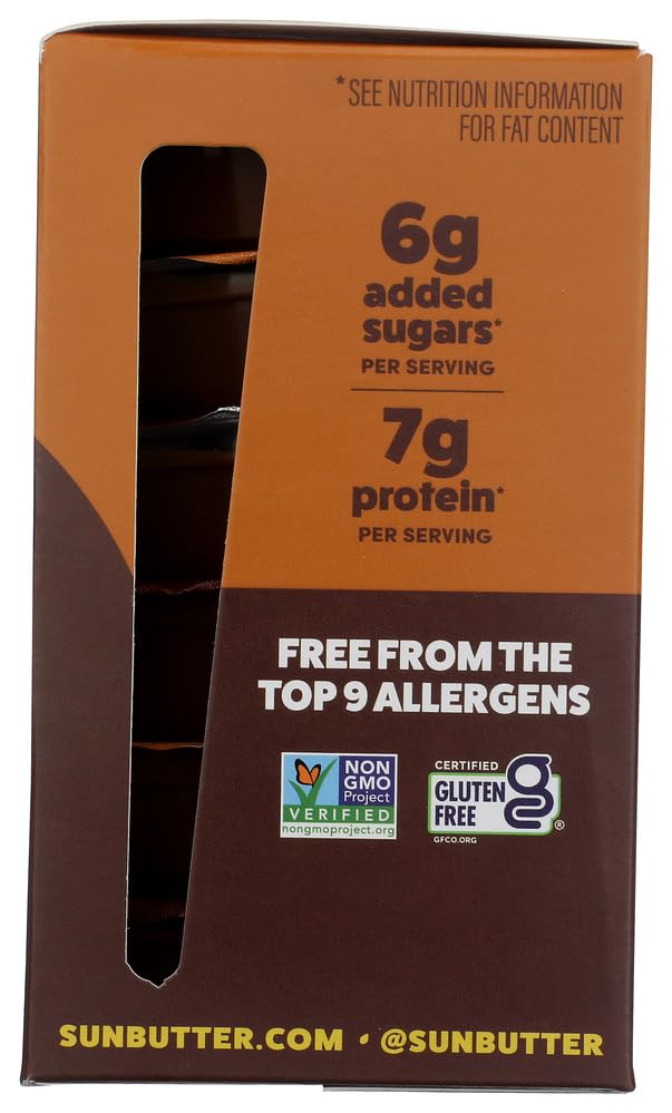 SunButter On The Go Chocolate Cups ingredients banner showcases simple, plant-based snack