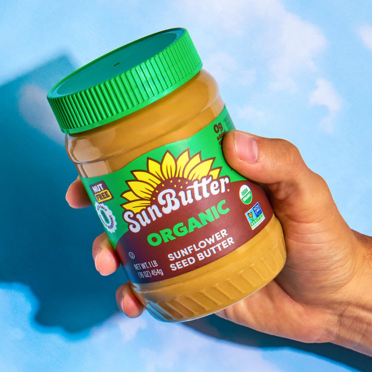 SunButter Organic added to a smoothie for velvety texture and flavor