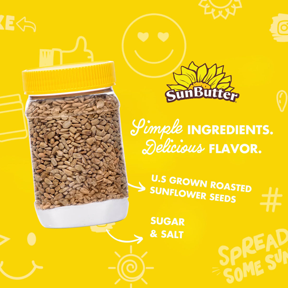SunButter Original packaging shows kosher and vegan labels for a clean-label choice.