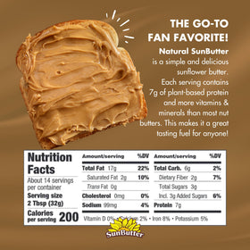 SunButter Original on toast demonstrates a nut-free spread option for sandwiches.