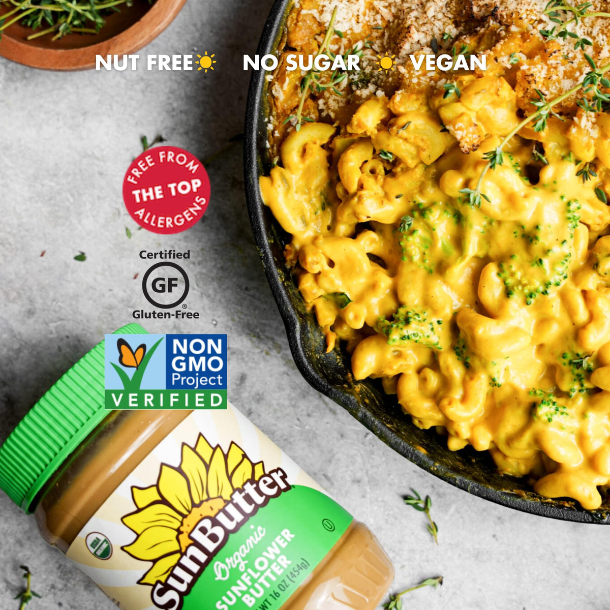 SunButter smooth, creamy texture ideal for smoothies and desserts.