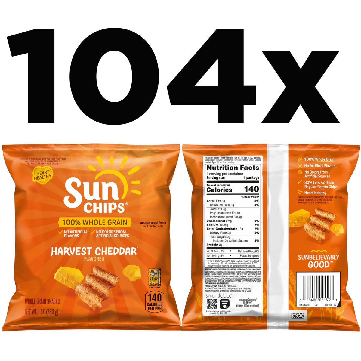 SunChips Harvest Cheddar serving plate shows a crisp, snack-ready treat.