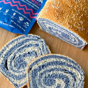 Suncore Foods Blue Butterfly Pea Powder gluten-free and non-GMO packaging.