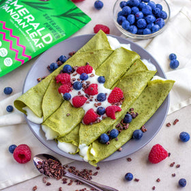 Suncore Foods Emerald Pandan Leaf Powder kitchen scene with ingredients and ideas