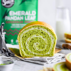 Suncore Foods Emerald Pandan Leaf Powder added to yogurt for a subtle green hue
