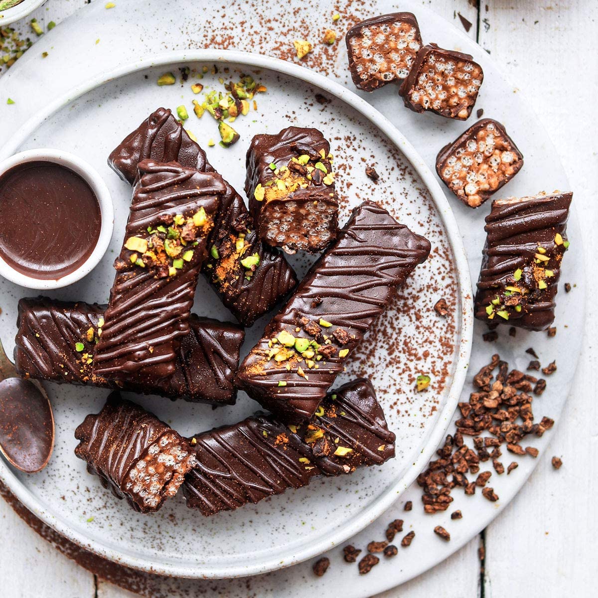 Suncore Foods Organic Cacao Nibs baking use offers chocolatey crunch.