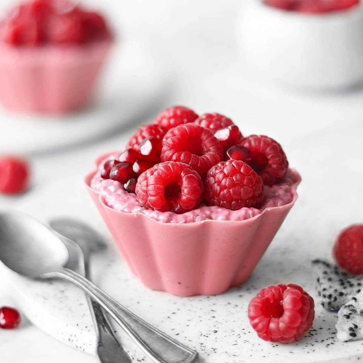 Suncore Foods chia seeds in baking batter providing moisture and binding.