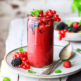 Suncore Foods Red Beet Powder sprinkled on desserts to add color naturally.