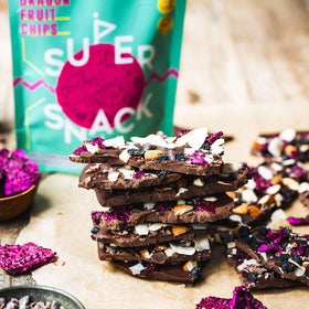 Crushed chips add texture to beverages for a colorful twist with Suncore Foods Red Dragon Fruit.