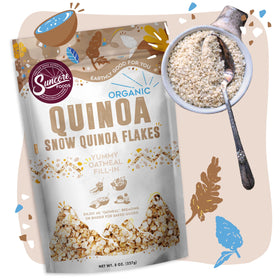 Air-popped Snow Quinoa Flakes offer a light, airy texture for quick meals.