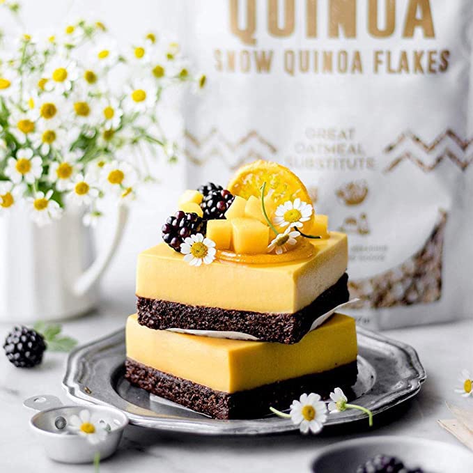 Snow Quinoa Flakes in baked goods add delicate texture.