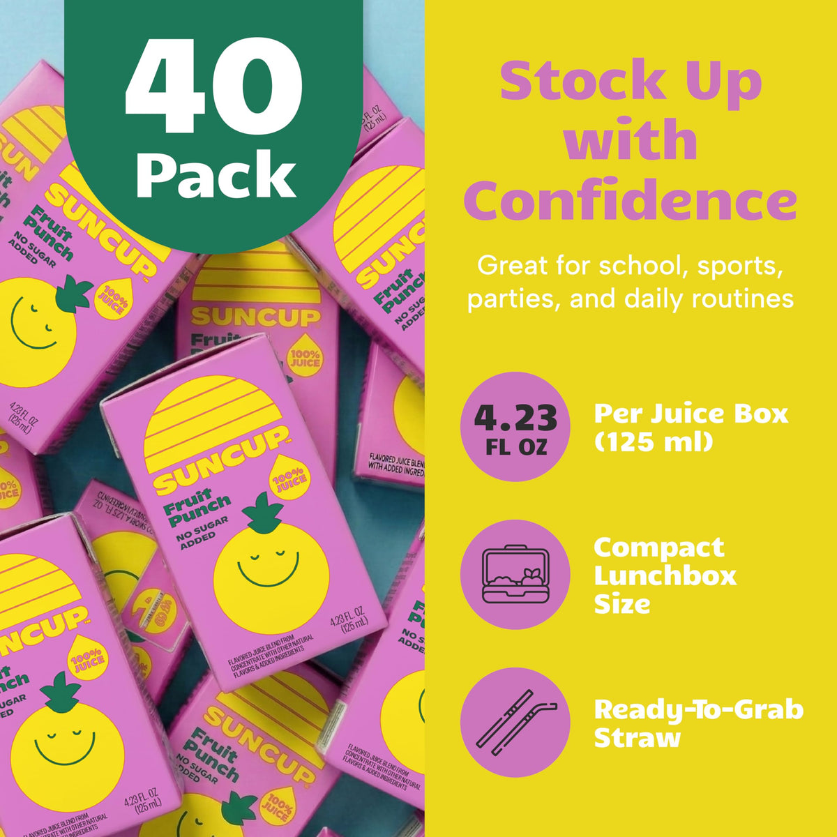 SunCup FSC-certified paperboard carton showing sustainable packaging