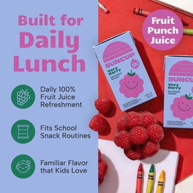 SunCup school-packaging on lunchbox, easy for teachers and parents.