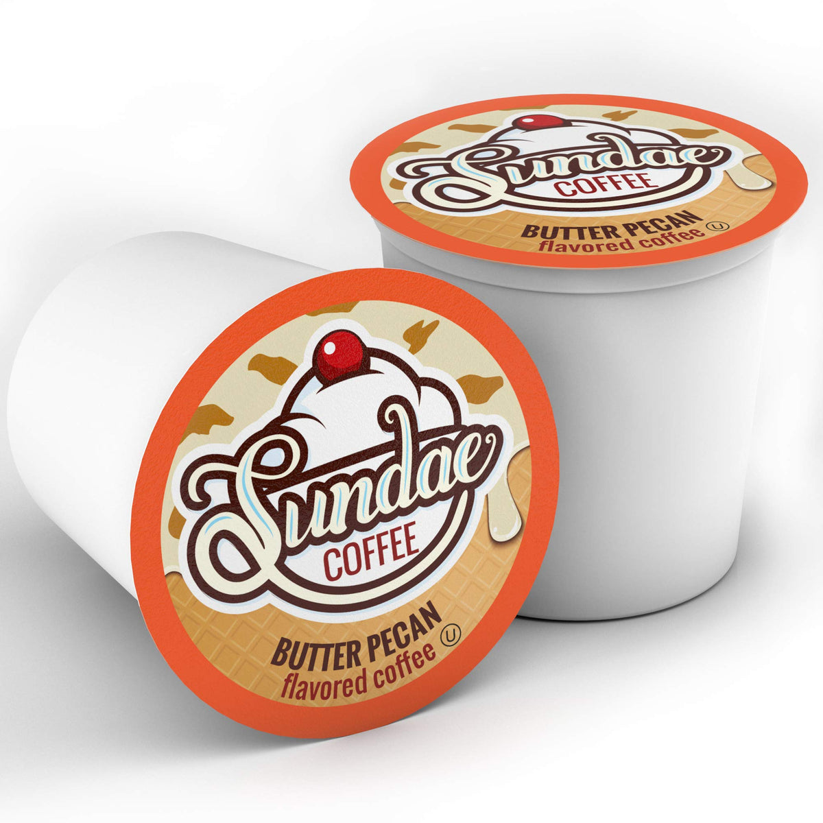 Sundae Coffee Butter Pecan pods front box highlights 48-count pack