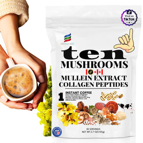 SUNDAFONE mushroom coffee jar front — smooth, low-acid aroma for busy mornings