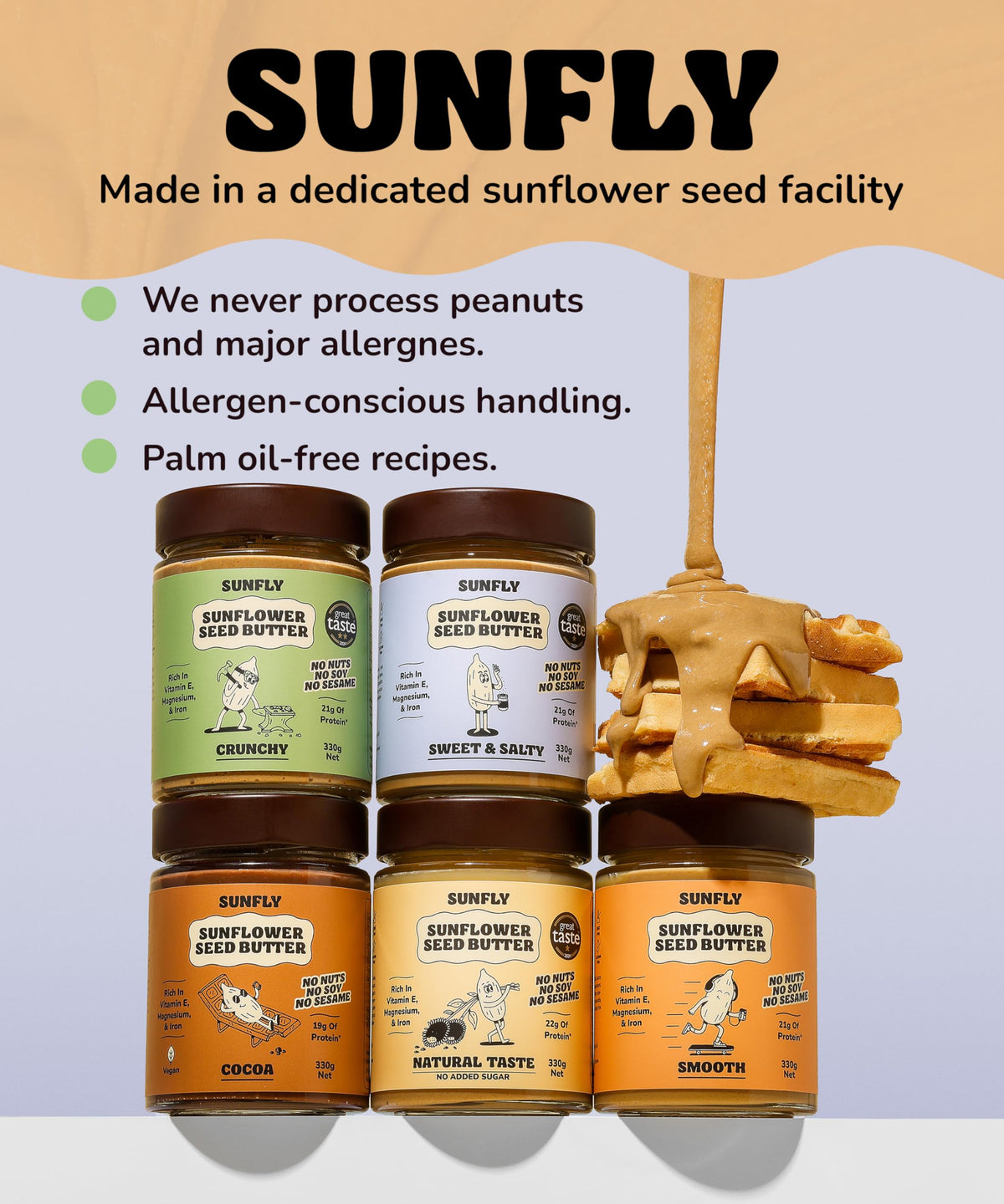 Sunfly Crunchy during workouts as a quick protein boost.