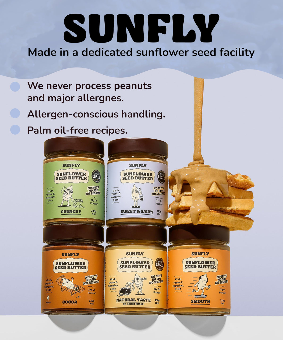 Sunfly Sunflower Butter family-friendly option suitable for kids and athletes.