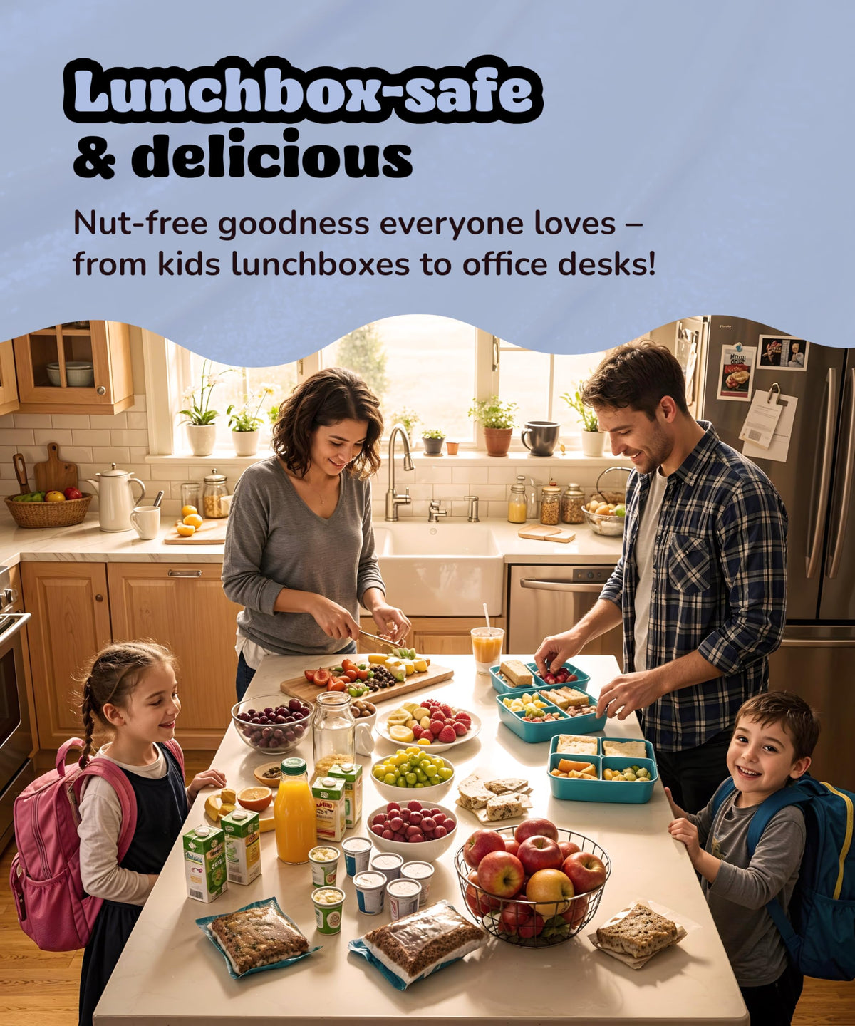 Sunfly Sunflower Butter scoop illustrates convenient snacking and portion control.