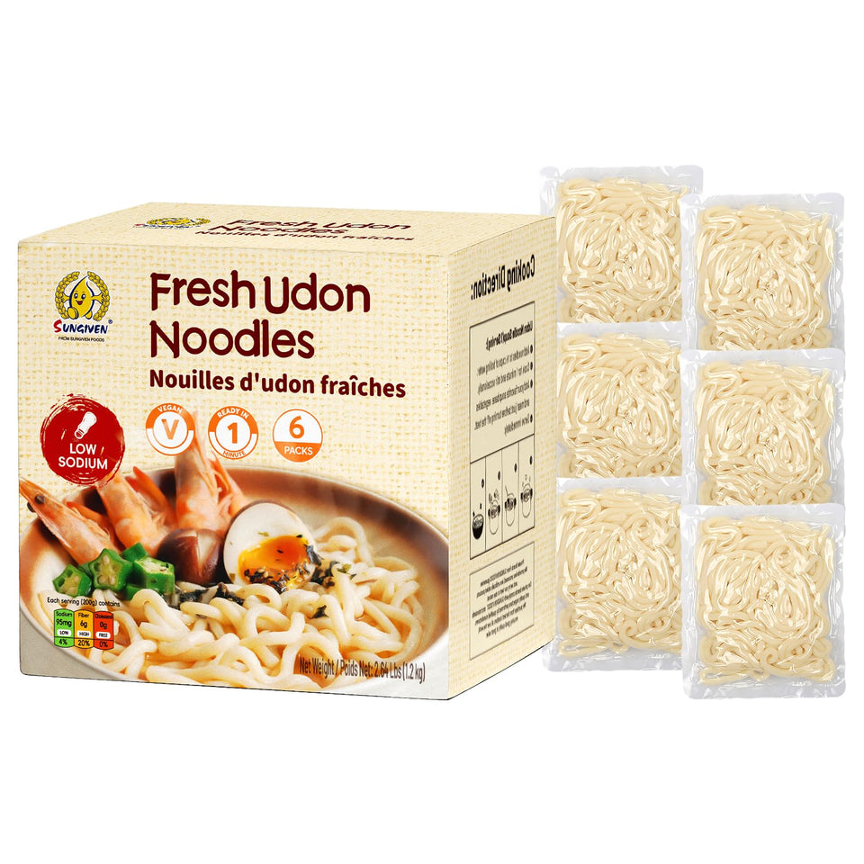 SUNGIVEN Fresh Udon Noodles thick pack ready for quick meals