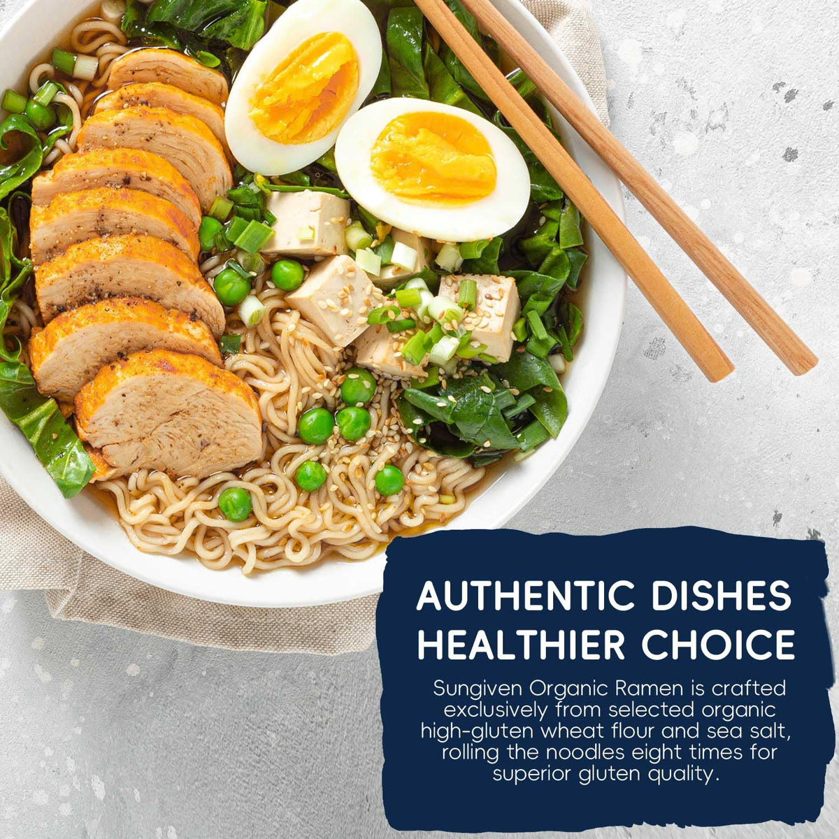 SUNGIVEN vegan ramen option supports plant-based diets with clean ingredients.