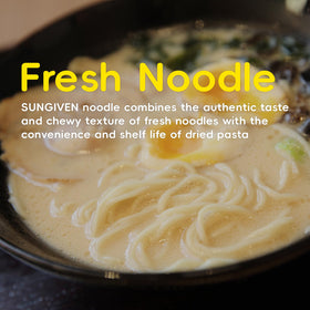 SUNGIVEN noodles are vegan and plant-based for meatless meals.