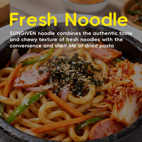 SUNGIVEN vegan ingredients label highlights plant-based, versatile noodle base