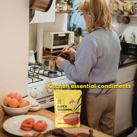SUNGIVEN versatile seasoning used on fried rice for added depth and flavor.
