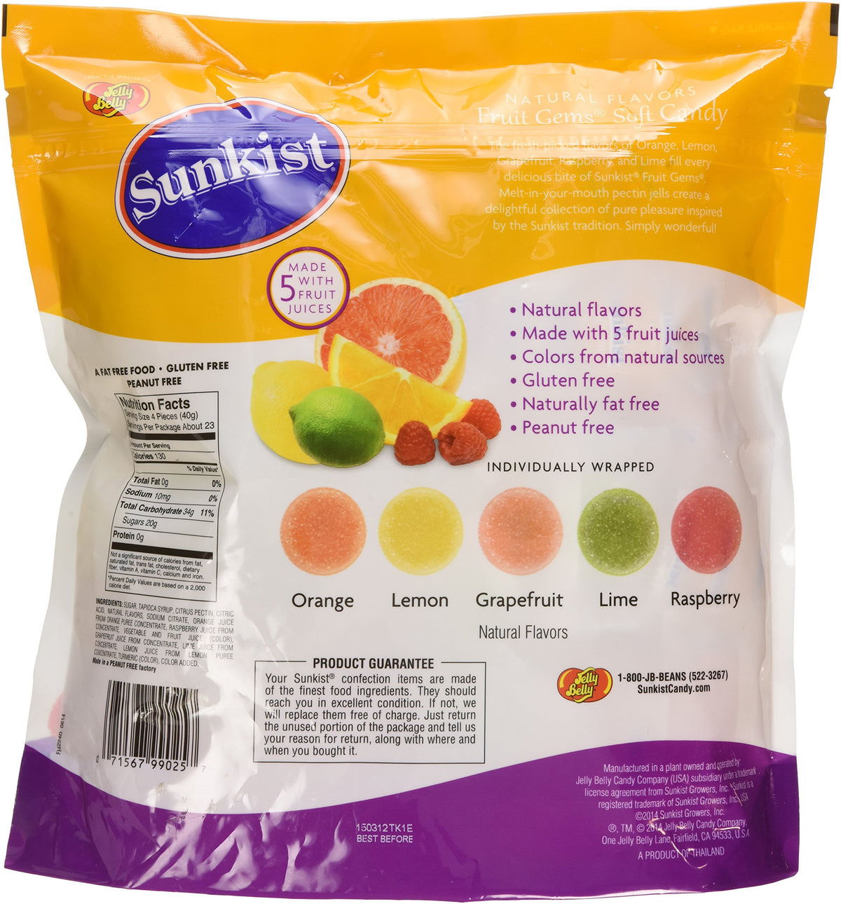 Sunkist Fruit Gems closeup—juicy color-filled slices ideal for on-the-go snacking.