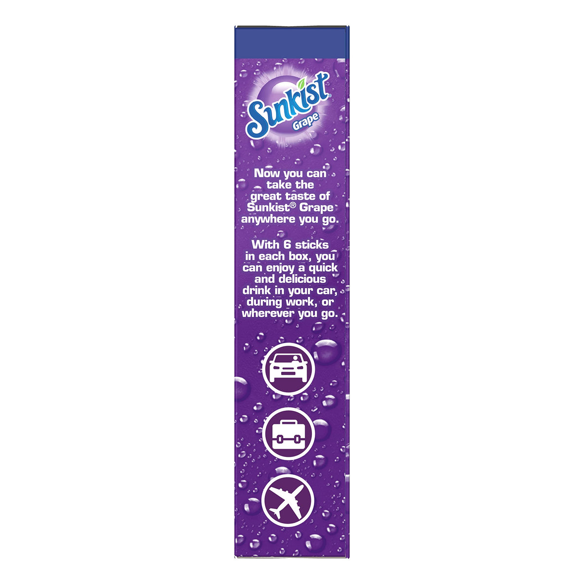 Sunkist Singles-To-Go Grape being poured into a water bottle for flavor.