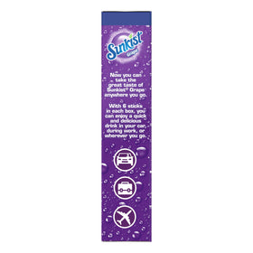 Sunkist Singles-To-Go Grape being poured into a water bottle for flavor.