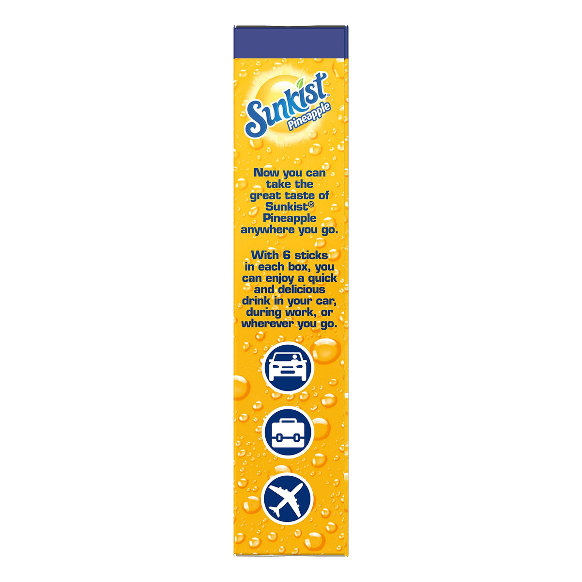 Six-box multipack of Sunkist Singles-To-Go pineapple.