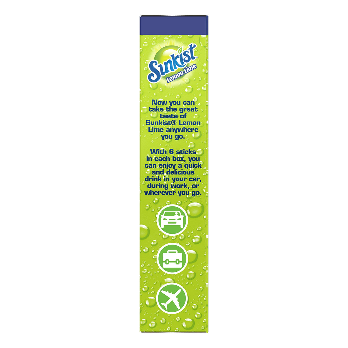 Sunkist Singles To Go product display with six boxes