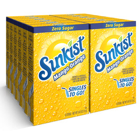 SINGLES TO GO! Sunkist Mango Orange packet ready to flavor water on the go
