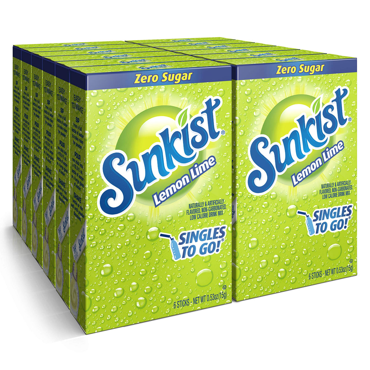 Sunkist Soda Singles To Go box packaging for on-the-go flavor and convenience.