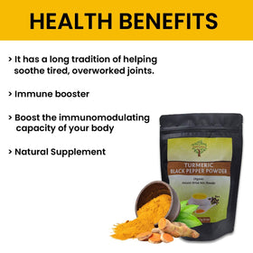 SunNature turmeric powder ready to add to smoothie for color.