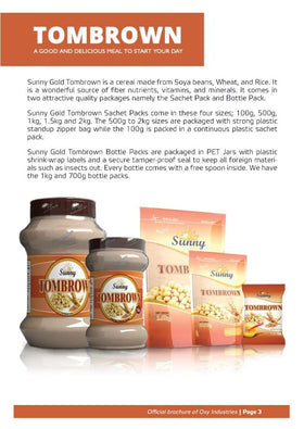 Sunny Gold Tombrown bottle pack, quick prep for busy family mornings