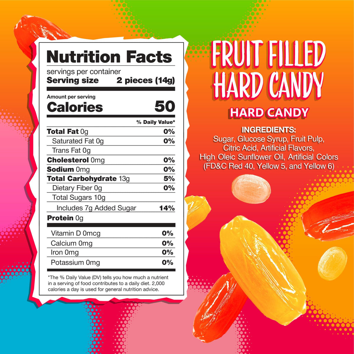 Sunny Island Arcor individually wrapped candies, stays fresh on the go