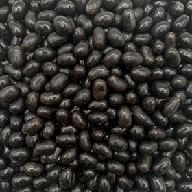 Sunny Island Black Licorice Jelly Beans in a bulk 3-pound bag for sharing.
