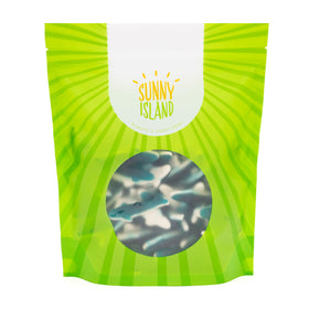 Sunny Island Blue Sharks gummies appealing to kids and adults alike