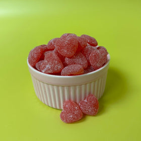 Sunny Island Candy Hearts party-favor bags, bright red hearts ideal for celebrations.