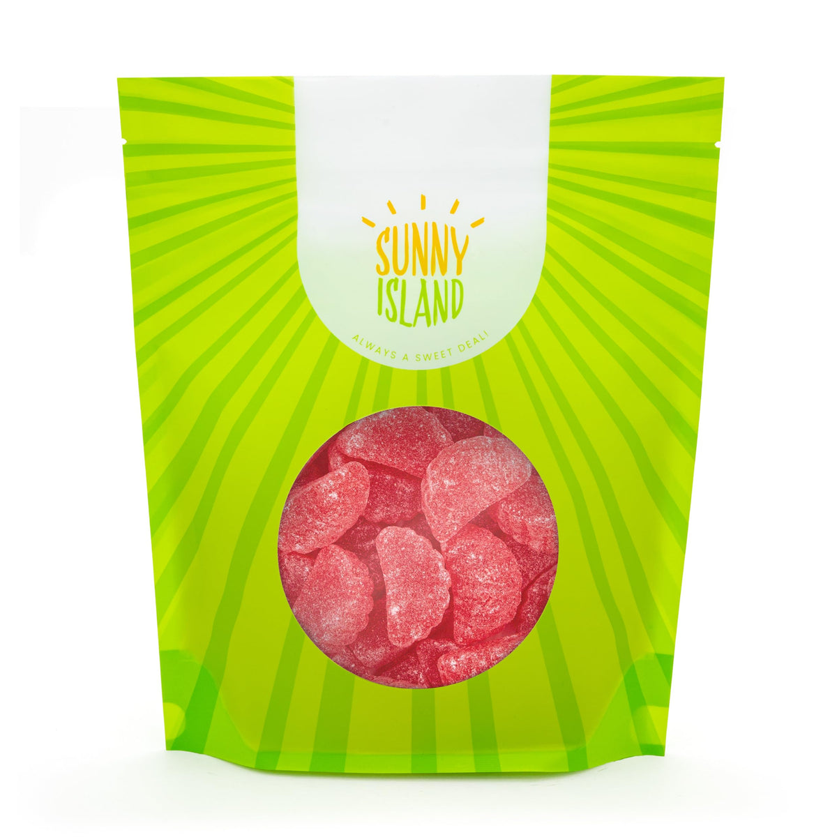 Sunny Island Cherry Slices packaging and ready-to-serve pieces.